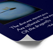 Dragonfly-foto met haiku-poster poster (Hoek)