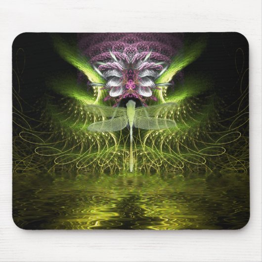 Dragonfly Fractal Magic Mousepad Muismat (Voorkant)