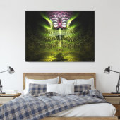 Dragonfly Fractal Magic Wrapped Canvas (Insitu (Slaapkamer))