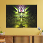 Dragonfly Fractal Magic Wrapped Canvas Afdruk (Insitu (Woonkamer))