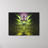 Dragonfly Fractal Magic Wrapped Canvas Afdruk (Voorkant)