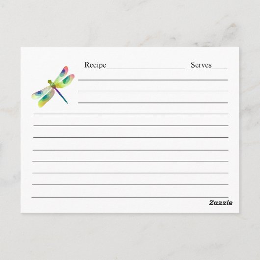 Dragonfly Fractal Recipe Kaart (Achterkant)