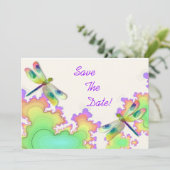 Dragonfly Fractal Save the Date (Staand voorkant)