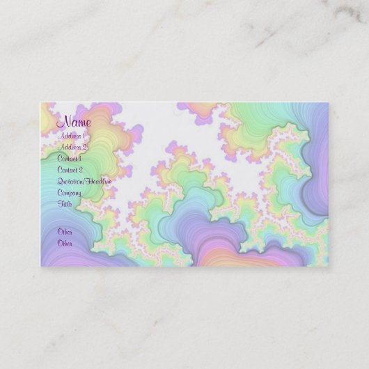 Dragonfly Fractals profielkaart Visitekaartje (Voorkant)