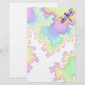 Dragonfly fractals stationery briefpapier (Voorkant / Achterkant)