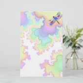 Dragonfly fractals stationery briefpapier (Staand voorkant)