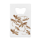 Dragonfly Frenzy Gold Creditkaart Flessenopener (Achterkant)