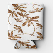 Dragonfly Frenzy Gold Koelbox Stubby Holder Blikjeskoeler (Voorkant)