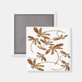Dragonfly Frenzy Gold Magneet (Voorkant / Achterkant)