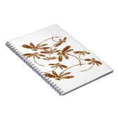 Dragonfly Frenzy Gold Notitieboek (Rechterzijde)