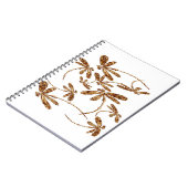 Dragonfly Frenzy Gold Notitieboek (Linkerzijde)