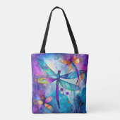 Dragonfly Garden Blues 1 Tote Bag (Achterkant)