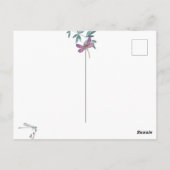 Dragonfly Garden Greenery, Wit Dank u Briefkaart (Achterkant)