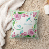 Dragonfly Garden Nursery Waterverf Arrow Flowers Kussen (Deken)