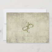 Dragonfly Garden Vintage Wedding Uitnodiging (Achterkant)