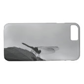 Dragonfly gedaan in zachte grijze schaal Case-Mate iPhone case (Achterkant (Horizontaal))