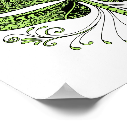 Dragonfly gedicht door Alfred Lord Tennyson Poster (Hoek)