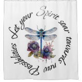 Dragonfly - geest van nieuwe mogelijkheden douchegordijn (Voorkant)