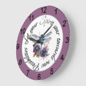 Dragonfly - geest van nieuwe mogelijkheden grote klok (Hoek)