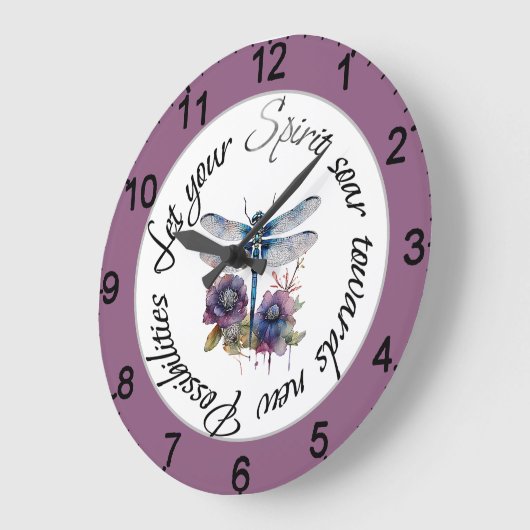 Dragonfly - geest van nieuwe mogelijkheden grote klok (Hoek)