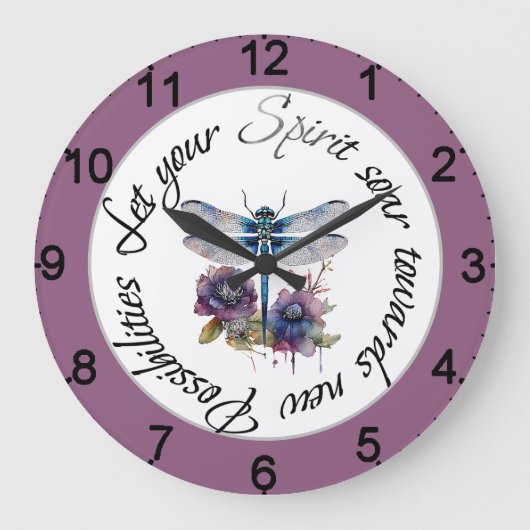 Dragonfly - geest van nieuwe mogelijkheden grote klok (Voorkant)