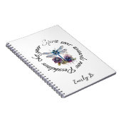 Dragonfly - geest van nieuwe mogelijkheden op maat notitieboek (Rechterzijde)