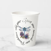 Dragonfly - geest van nieuwe mogelijkheden papieren bekers (Voorkant)