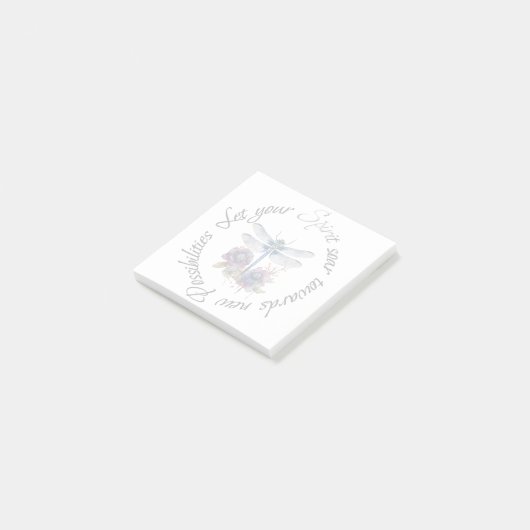 Dragonfly - geest van nieuwe mogelijkheden post-it® notes (Schuin)