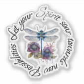 Dragonfly - geest van nieuwe mogelijkheden sticker (Voorkant)