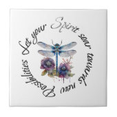 Dragonfly - geest van nieuwe mogelijkheden tegeltje (Voorkant)
