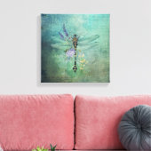  dragonfly gemengde mediasanvas wandkunst canvas afdruk (Insitu (Woonkamer))