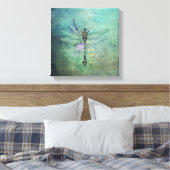  dragonfly gemengde mediasanvas wandkunst canvas afdruk (Insitu (Slaapkamer))