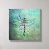  dragonfly gemengde mediasanvas wandkunst canvas afdruk (Voorkant)