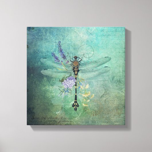  dragonfly gemengde mediasanvas wandkunst canvas afdruk (Voorkant)