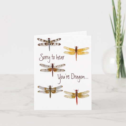 Dragonfly Get Well Card Kaart (Voorkant)