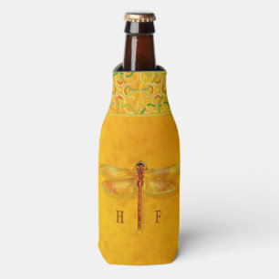 Dragonfly gevangen in Amber Sap Celtic Knot Monogr Flesjeskoeler