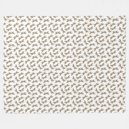 Dragonfly Gift Fleece Throw Blanket for Sofa-stoel (Voorkant (Horizontaal))