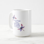 Dragonfly gift Let's Be Friends Old Senile funny Koffiemok (Voorkant links)
