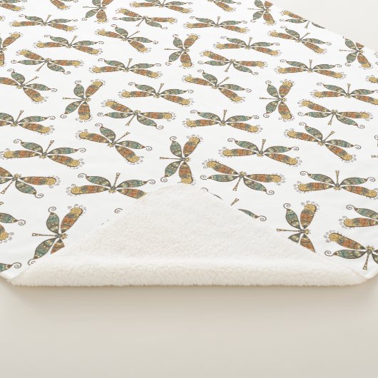 Dragonfly Gift Sherpa Throw Blanket (3/4)