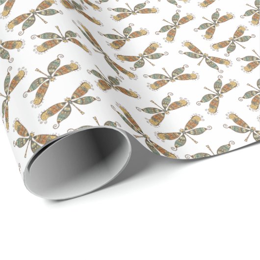 Dragonfly Gift Wrapping Paper Cadeaupapier (Rol Hoek)