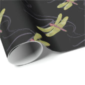 Dragonfly Gift Wrapping Paper Roll black Cadeaupapier (Rol Hoek)