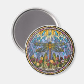 Dragonfly-Glas in lood ontwerp Magneet (Voorkant / Achterkant)