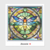 Dragonfly Glas in lood Sticker (Vel)