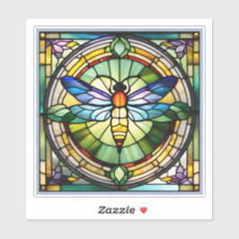 Dragonfly Glas in lood Sticker