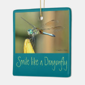 Dragonfly glimlachen keramisch ornament (Links)