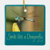 Dragonfly glimlachen keramisch ornament (Voorkant)