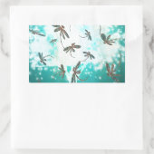 Dragonfly-gloedboom Rechthoekige Sticker (Tas)
