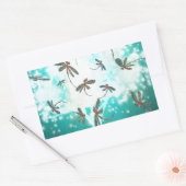 Dragonfly-gloedboom Rechthoekige Sticker (Envelop)