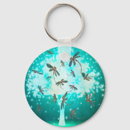 Dragonfly-gloedboom Sleutelhanger