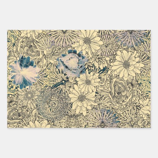 Dragonfly Gold Garden Inpakpapier Vel (Voorkant)